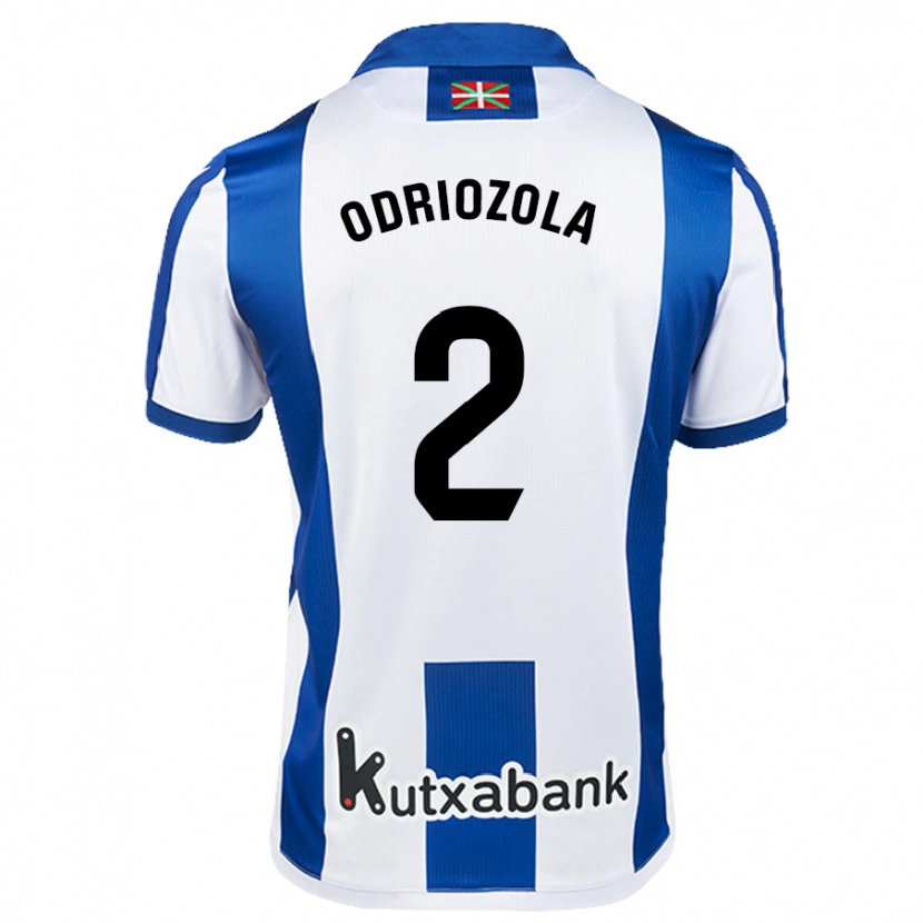 Danxen Kid Álvaro Odriozola #2 White Blue Home Jersey 2024/25 T-Shirt