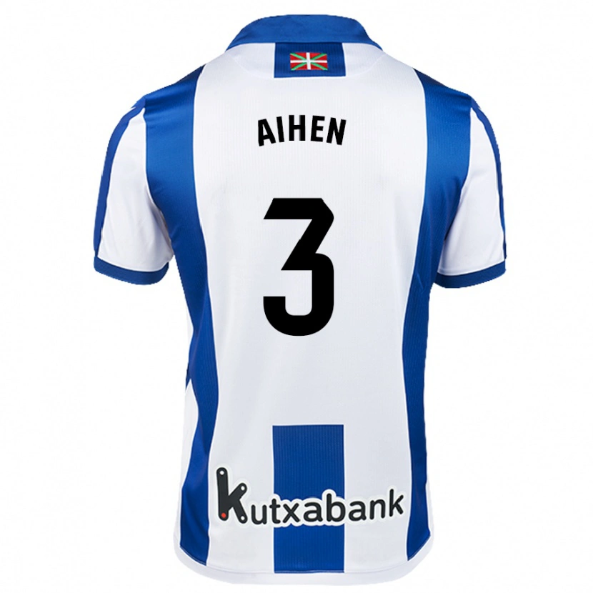 Danxen Kid Aihen Muñoz #3 White Blue Home Jersey 2024/25 T-Shirt