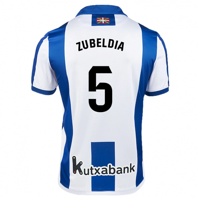 Danxen Kid Igor Zubeldia #5 White Blue Home Jersey 2024/25 T-Shirt