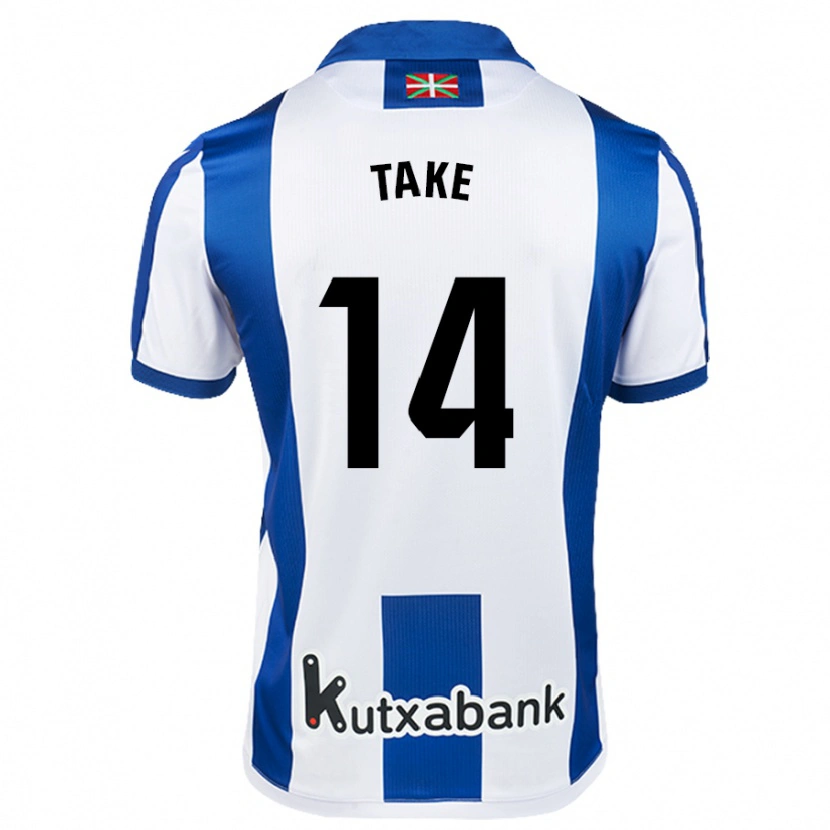 Danxen Kid Takefusa Kubo #14 White Blue Home Jersey 2024/25 T-Shirt