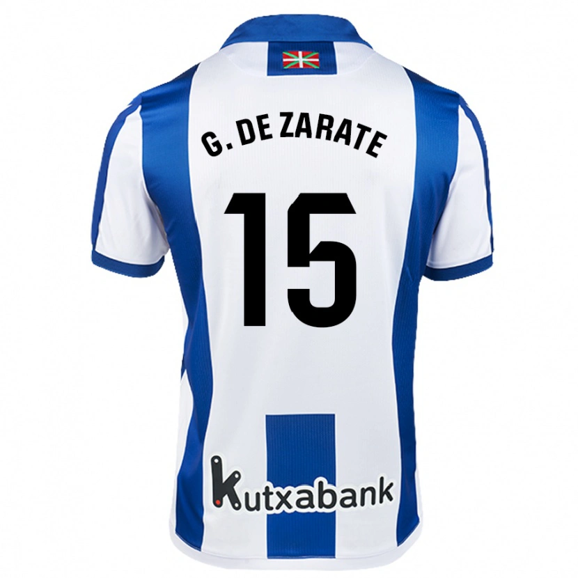 Danxen Kid Urko González De Zarate #15 White Blue Home Jersey 2024/25 T-Shirt