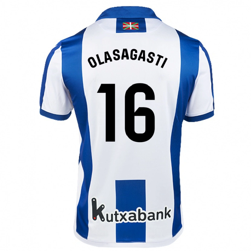 Danxen Kid Jon Ander Olasagasti #16 White Blue Home Jersey 2024/25 T-Shirt