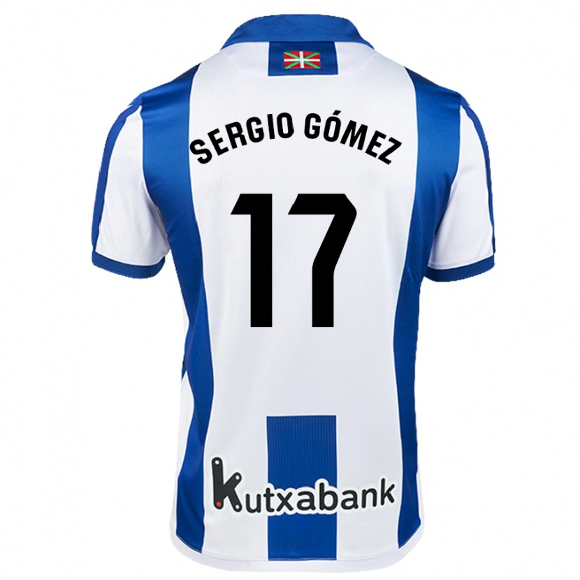 Danxen Kid Sergio Gómez #17 White Blue Home Jersey 2024/25 T-Shirt