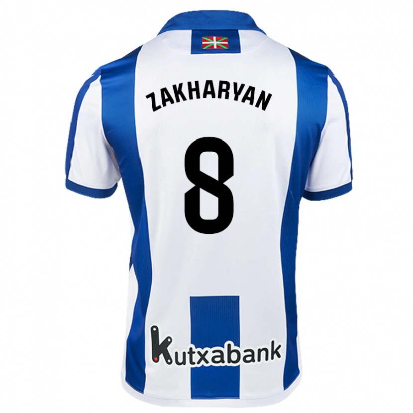 Danxen Kid Arsen Zakharyan #8 White Blue Home Jersey 2024/25 T-Shirt