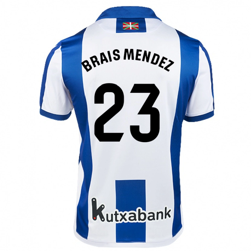 Danxen Kid Brais Méndez #23 White Blue Home Jersey 2024/25 T-Shirt