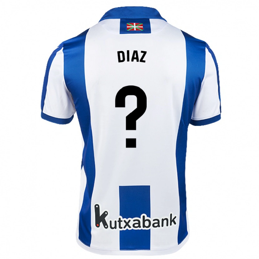 Danxen Kid Dani Díaz #0 White Blue Home Jersey 2024/25 T-Shirt