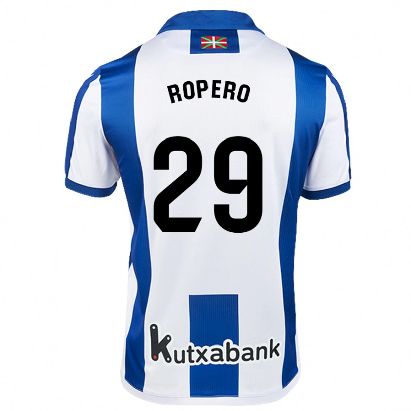 Danxen Kid Iker Ropero #29 White Blue Home Jersey 2024/25 T-Shirt