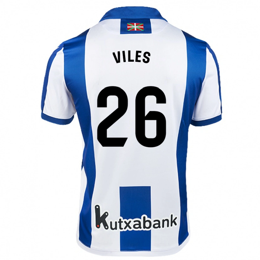 Danxen Kid Elene Viles #26 White Blue Home Jersey 2024/25 T-Shirt