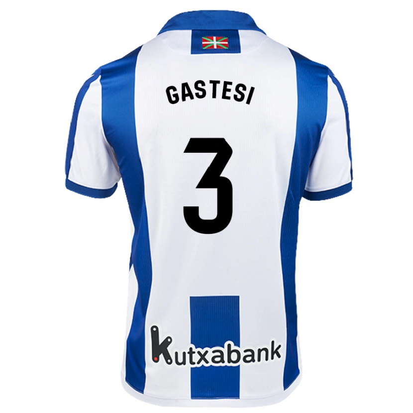 Danxen Kid Gorka Gastesi #3 White Blue Home Jersey 2024/25 T-Shirt