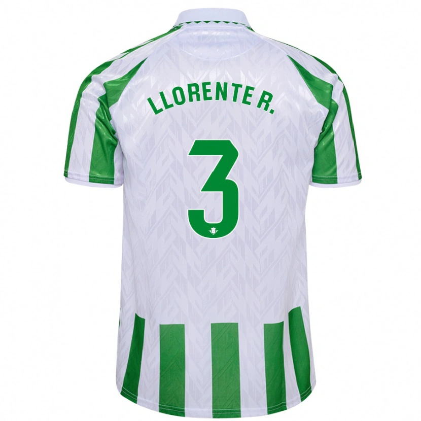 Danxen Kid Diego Llorente #3 Green White Stripes Home Jersey 2024/25 T-Shirt