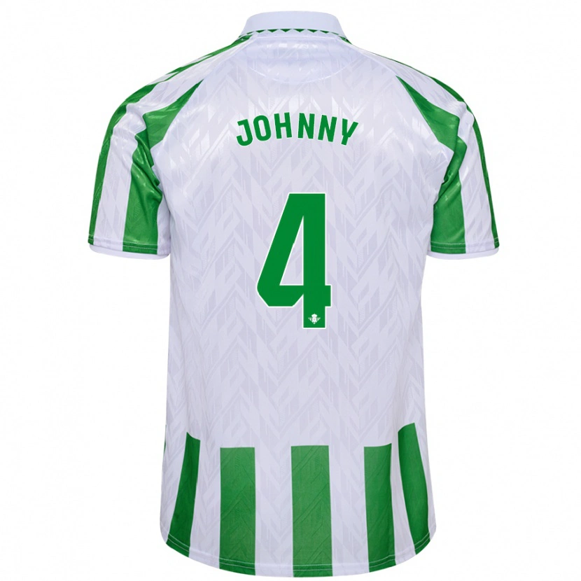 Danxen Kid Johnny Cardoso #4 Green White Stripes Home Jersey 2024/25 T-Shirt