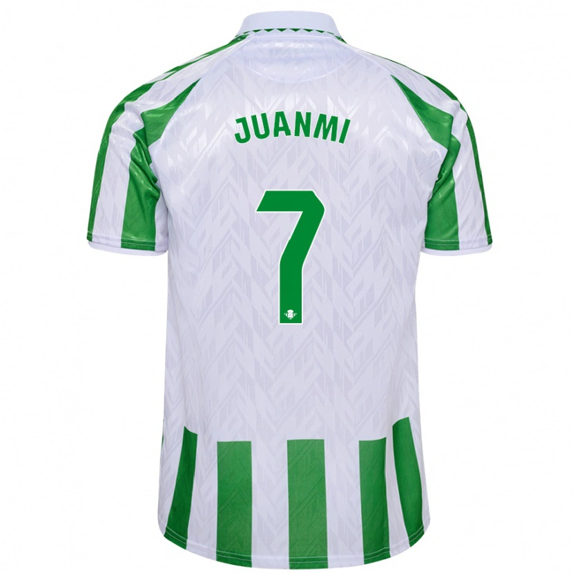 Danxen Kid Juanmi #7 Green White Stripes Home Jersey 2024/25 T-Shirt