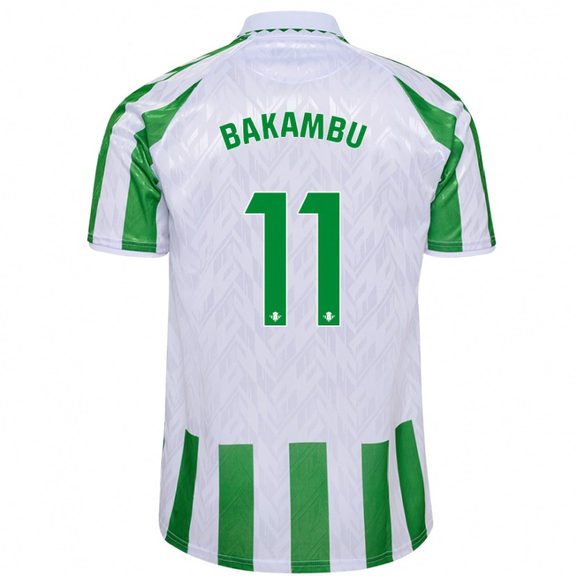 Danxen Kid Cédric Bakambu #11 Green White Stripes Home Jersey 2024/25 T-Shirt