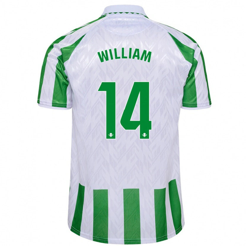 Danxen Kid William Carvalho #14 Green White Stripes Home Jersey 2024/25 T-Shirt