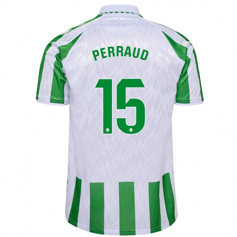 Danxen Kid Romain Perraud #15 Green White Stripes Home Jersey 2024/25 T-Shirt