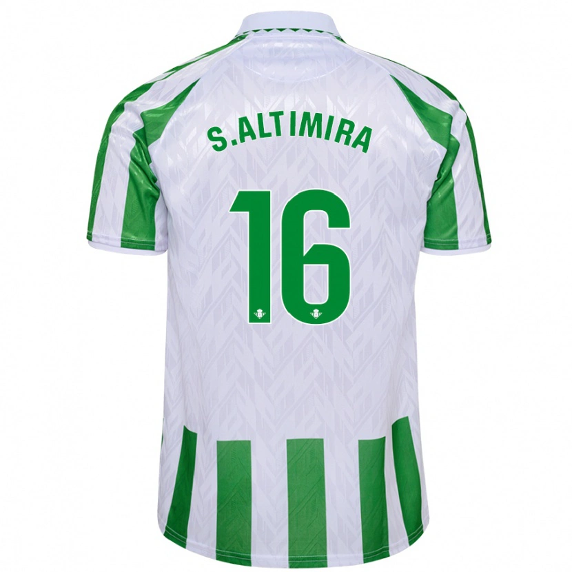 Danxen Kid Sergi Altimira #16 Green White Stripes Home Jersey 2024/25 T-Shirt