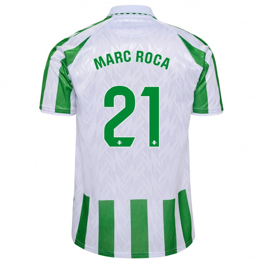 Danxen Kid Marc Roca #21 Green White Stripes Home Jersey 2024/25 T-Shirt