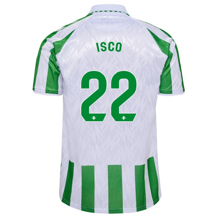 Danxen Kid Isco #22 Green White Stripes Home Jersey 2024/25 T-Shirt