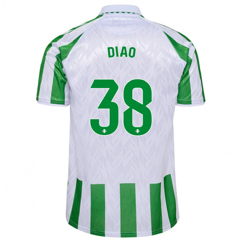 Danxen Kid Assane Diao #38 Green White Stripes Home Jersey 2024/25 T-Shirt