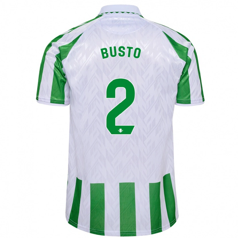 Danxen Kid Pablo Busto #2 Green White Stripes Home Jersey 2024/25 T-Shirt