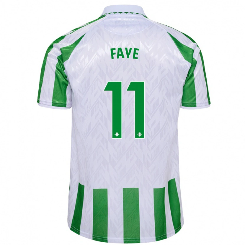 Danxen Kid Souleymane Faye #11 Green White Stripes Home Jersey 2024/25 T-Shirt