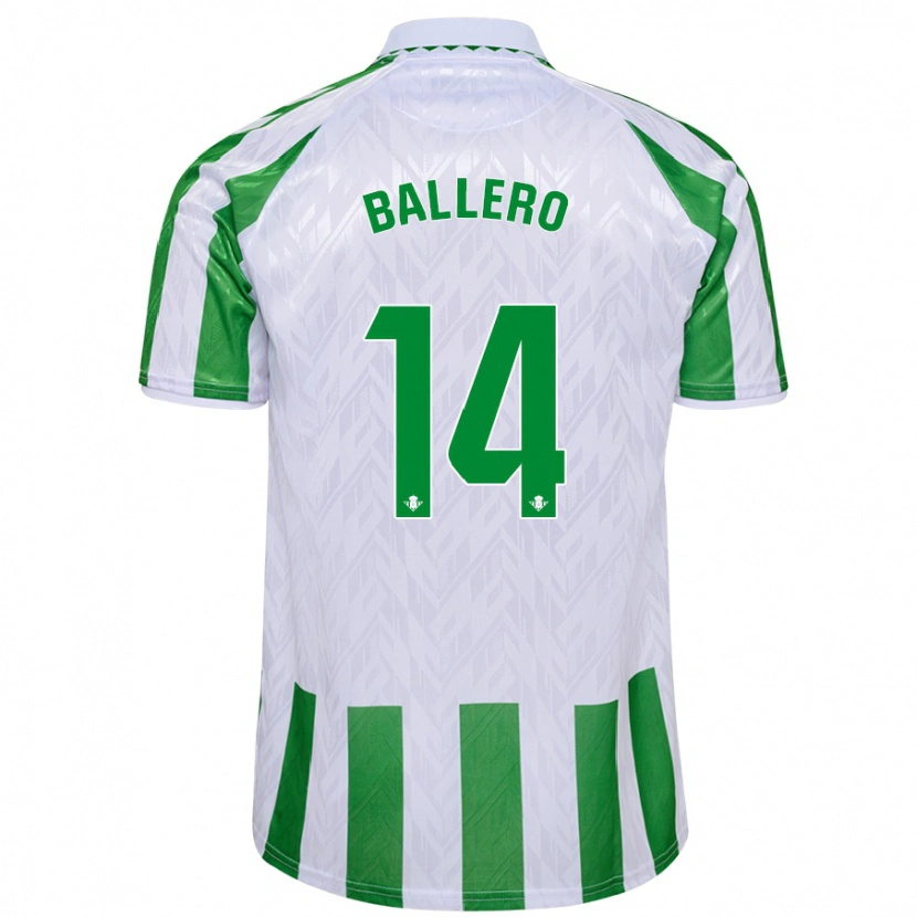 Danxen Kid Sander Ballero #14 Green White Stripes Home Jersey 2024/25 T-Shirt