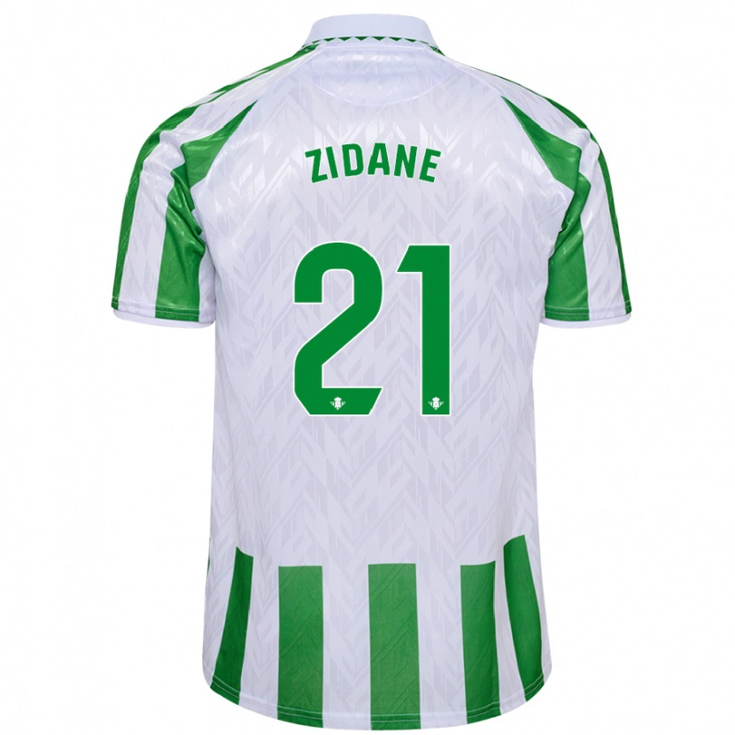 Danxen Kid Elyaz Zidane #21 Green White Stripes Home Jersey 2024/25 T-Shirt