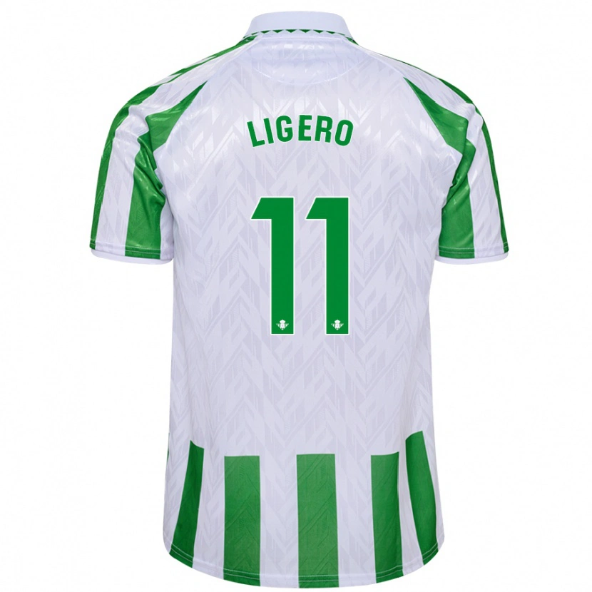 Danxen Kid Nuria Ligero #11 Green White Stripes Home Jersey 2024/25 T-Shirt