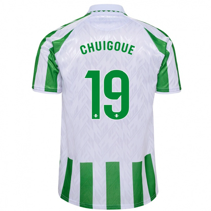 Danxen Kid Dorine Chuigoué #19 Green White Stripes Home Jersey 2024/25 T-Shirt