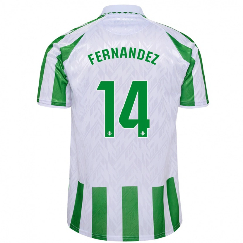 Danxen Kid Quique Fernández #14 Green White Stripes Home Jersey 2024/25 T-Shirt