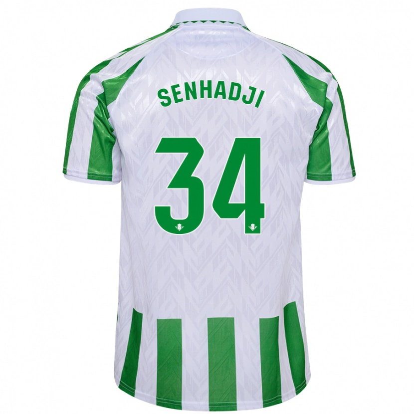 Danxen Kid Yanis Senhadji #34 Green White Stripes Home Jersey 2024/25 T-Shirt