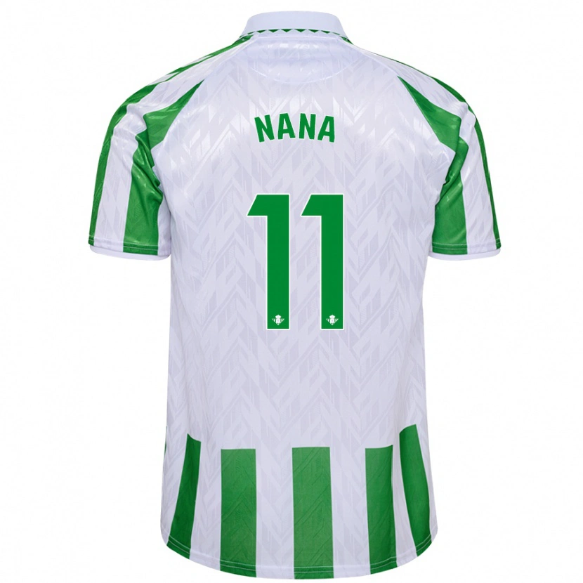 Danxen Kid Nuria Ligero Fernández #11 Green White Stripes Home Jersey 2024/25 T-Shirt