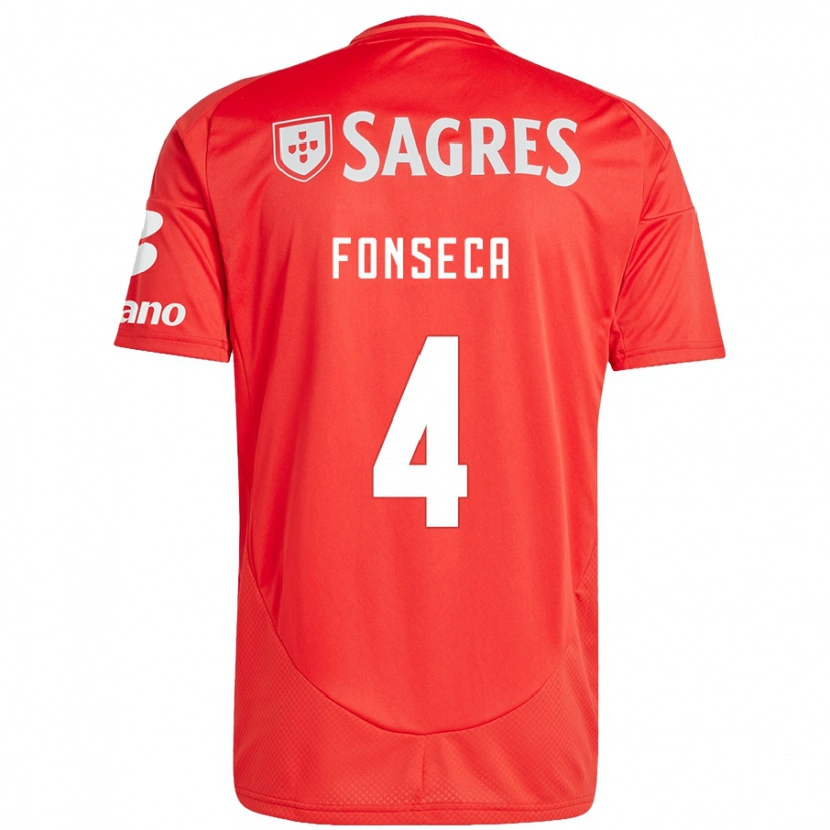 Danxen Kid João Fonseca #4 Red White Home Jersey 2024/25 T-Shirt