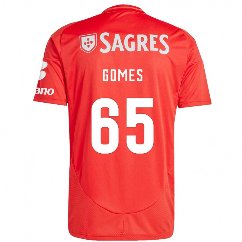 Danxen Kid André Gomes #65 Red White Home Jersey 2024/25 T-Shirt