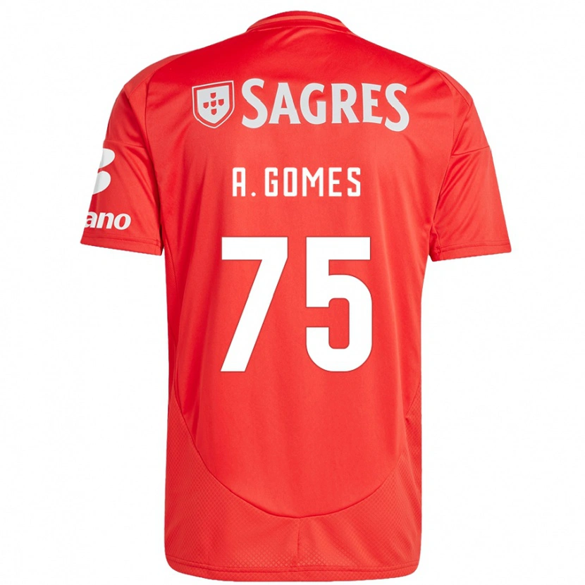 Danxen Kid André Gomes #75 Red White Home Jersey 2024/25 T-Shirt