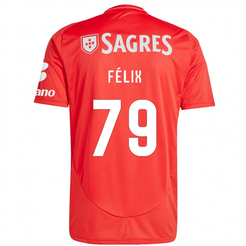 Danxen Kid Hugo Félix #79 Red White Home Jersey 2024/25 T-Shirt