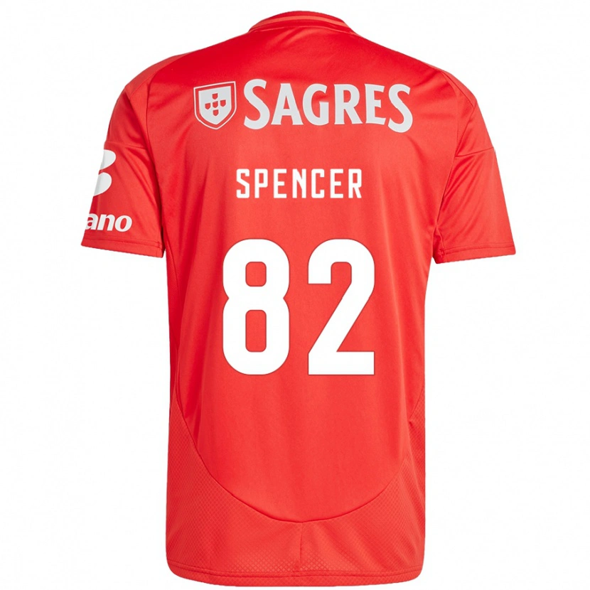 Danxen Kid Diogo Spencer #82 Red White Home Jersey 2024/25 T-Shirt