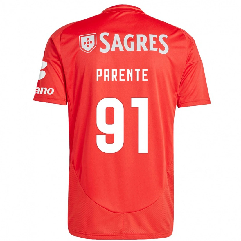 Danxen Kid Tiago Parente #91 Red White Home Jersey 2024/25 T-Shirt