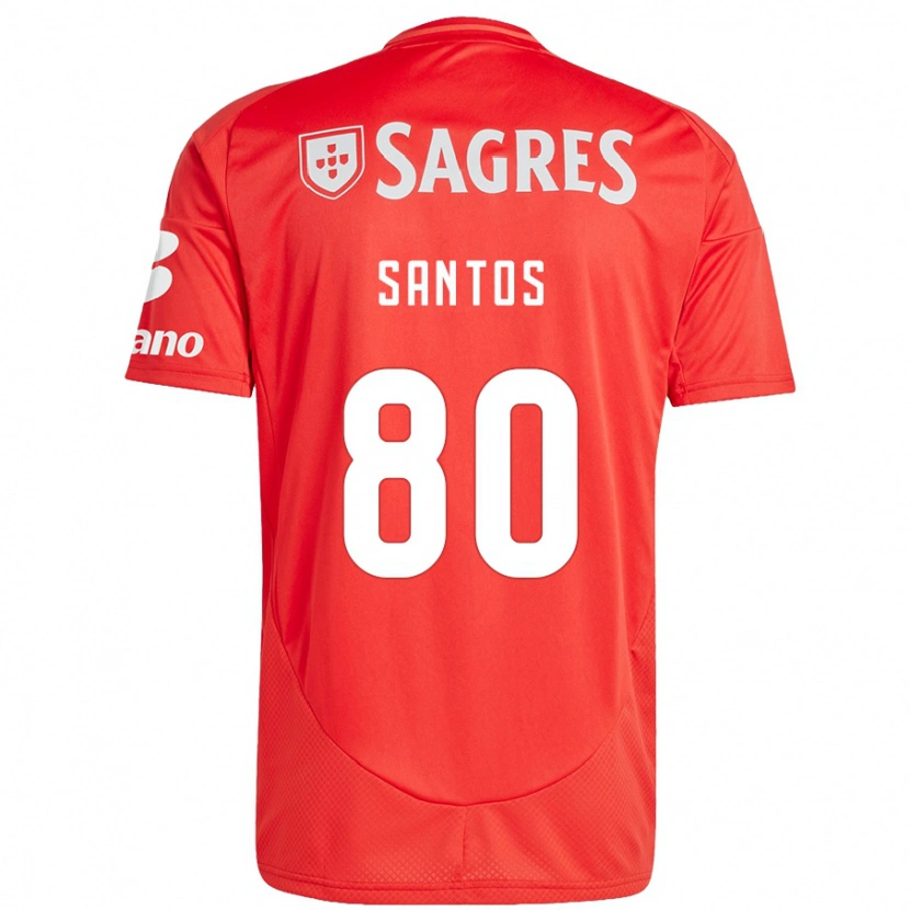 Danxen Kid Pedro Santos #80 Red White Home Jersey 2024/25 T-Shirt