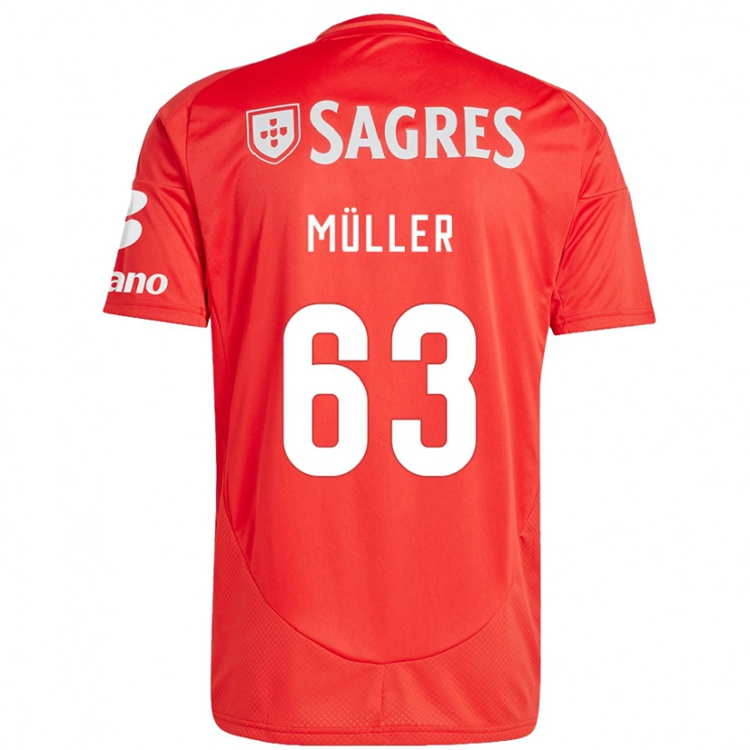 Danxen Kid José Müller #63 Red White Home Jersey 2024/25 T-Shirt