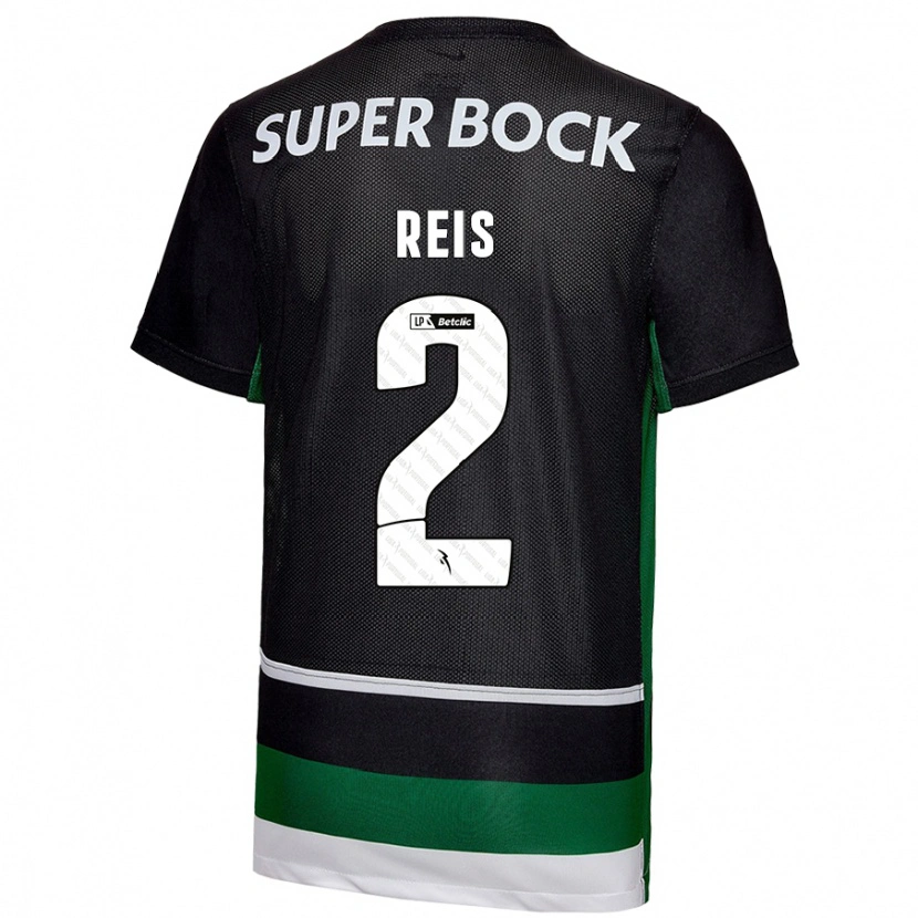 Danxen Kid Matheus Reis #2 Black White Green Home Jersey 2024/25 T-Shirt