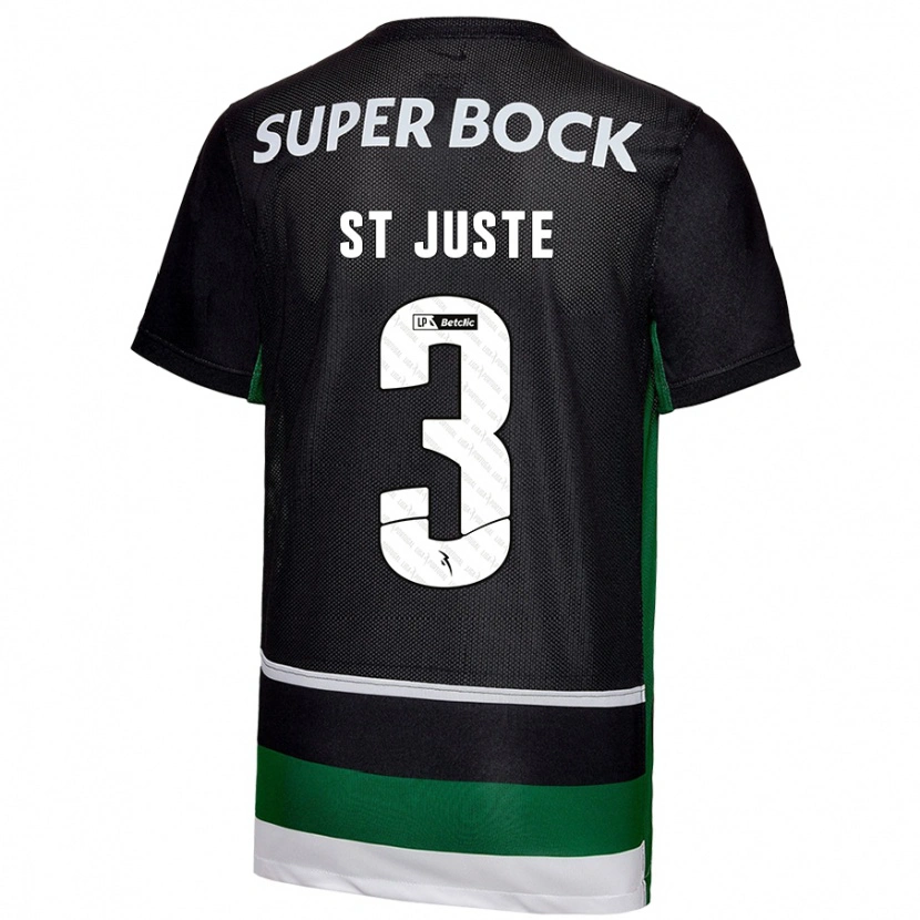 Danxen Kid Jerry St. Juste #3 Black White Green Home Jersey 2024/25 T-Shirt