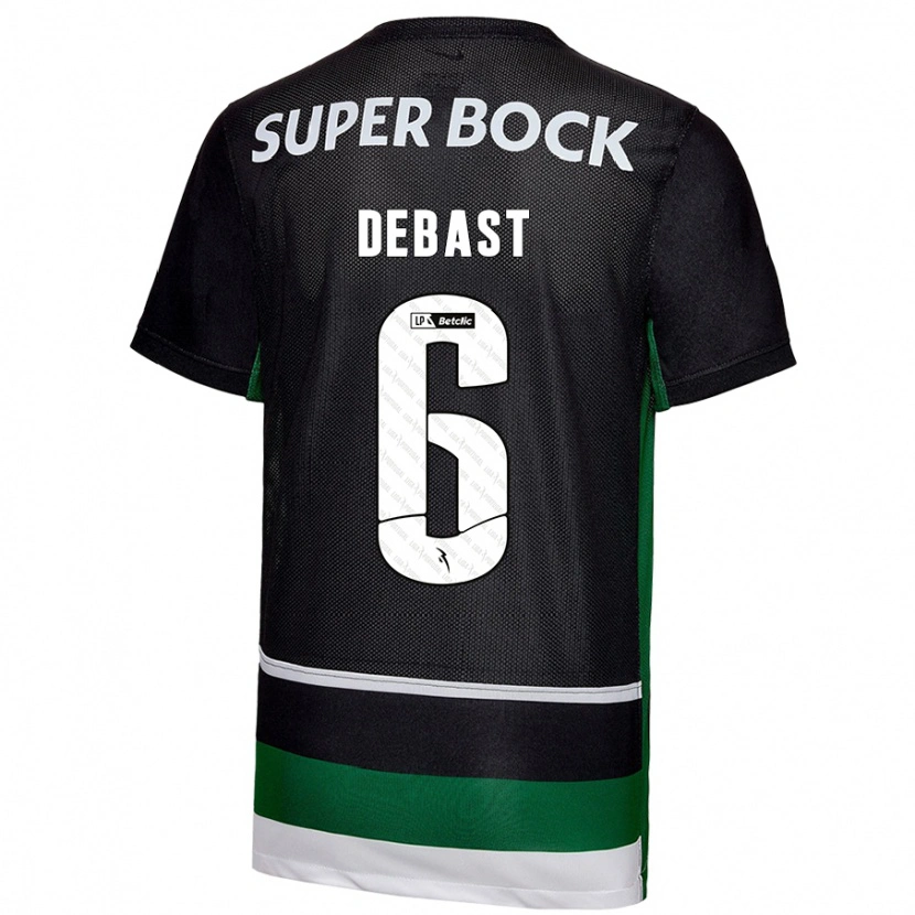 Danxen Kid Zeno Debast #6 Black White Green Home Jersey 2024/25 T-Shirt