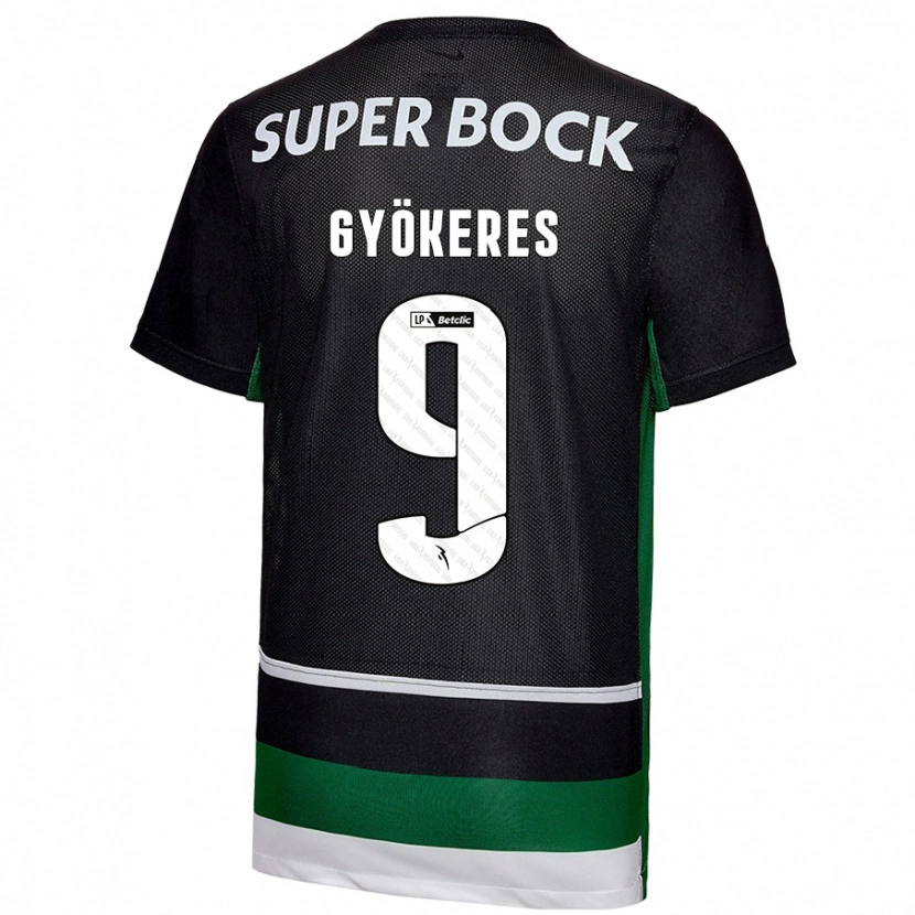 Danxen Kid Viktor Gyökeres #9 Black White Green Home Jersey 2024/25 T-Shirt