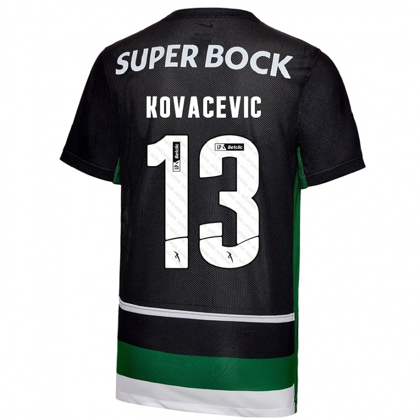 Danxen Kid Vladan Kovacevic #13 Black White Green Home Jersey 2024/25 T-Shirt