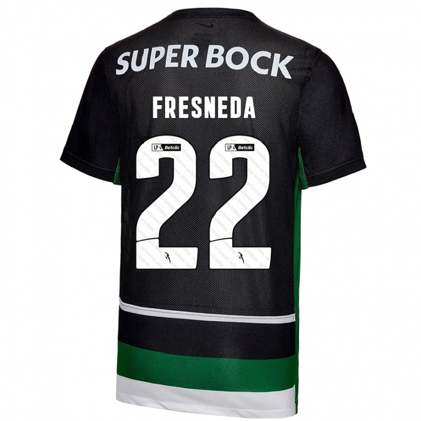 Danxen Kid Iván Fresneda #22 Black White Green Home Jersey 2024/25 T-Shirt