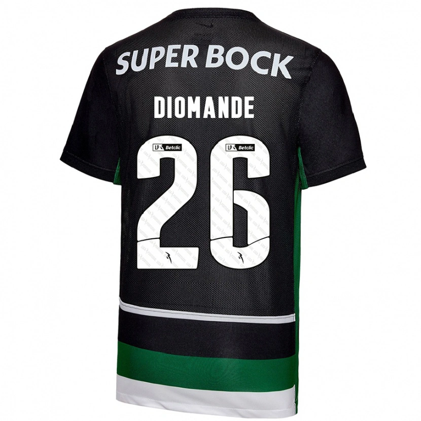 Danxen Kid Ousmane Diomande #26 Black White Green Home Jersey 2024/25 T-Shirt