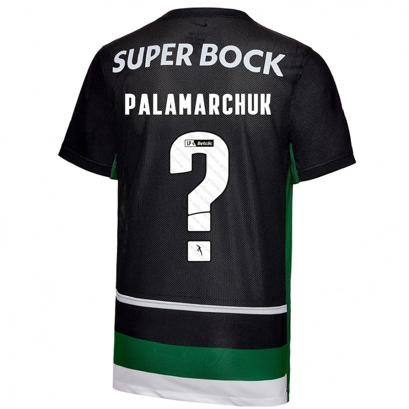 Danxen Kid Cristiano Vitaly Palamarchuk #0 Black White Green Home Jersey 2024/25 T-Shirt