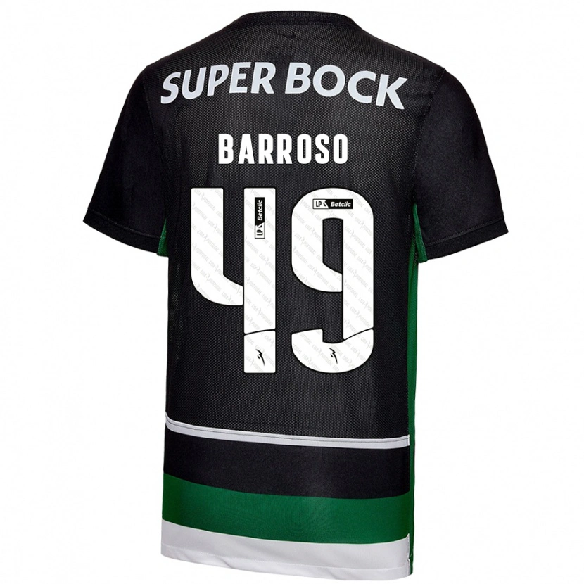 Danxen Kid Leonardo Barroso #49 Black White Green Home Jersey 2024/25 T-Shirt