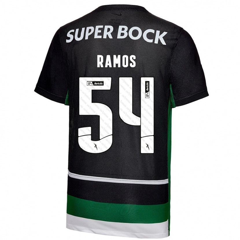 Danxen Kid Bruno Ramos #54 Black White Green Home Jersey 2024/25 T-Shirt